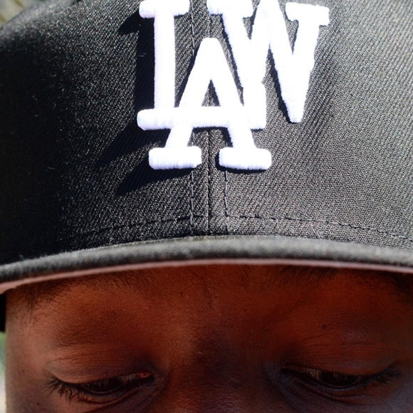 L.A.W Dopeness New Era Logo White 59FIFTY Fitted Hat - Picture 5 of 7